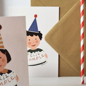 Carte avec enveloppe - Anniversaire - Anniversaire fille 3