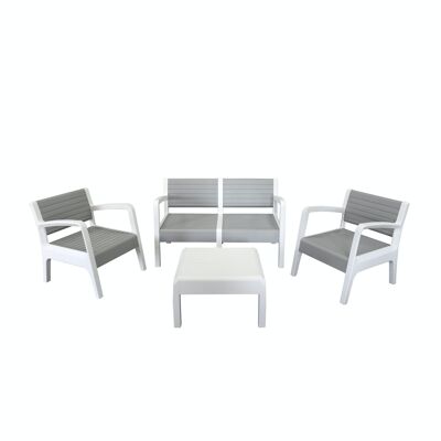 OUTDOOR - SET MIAMI PIEDRA (GRIS OSCURO y GRIS CLARO) SP55258