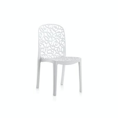 OUTDOOR - PACK OF 6 WHITE FLORA CHAIRS SP55376