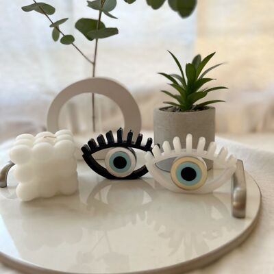 Small Evil Eye Protection Ornament, Good Luck Ornament, Home Decor, Newborn Ornament, Baby Gift, Made from Plexiglass in Greece.