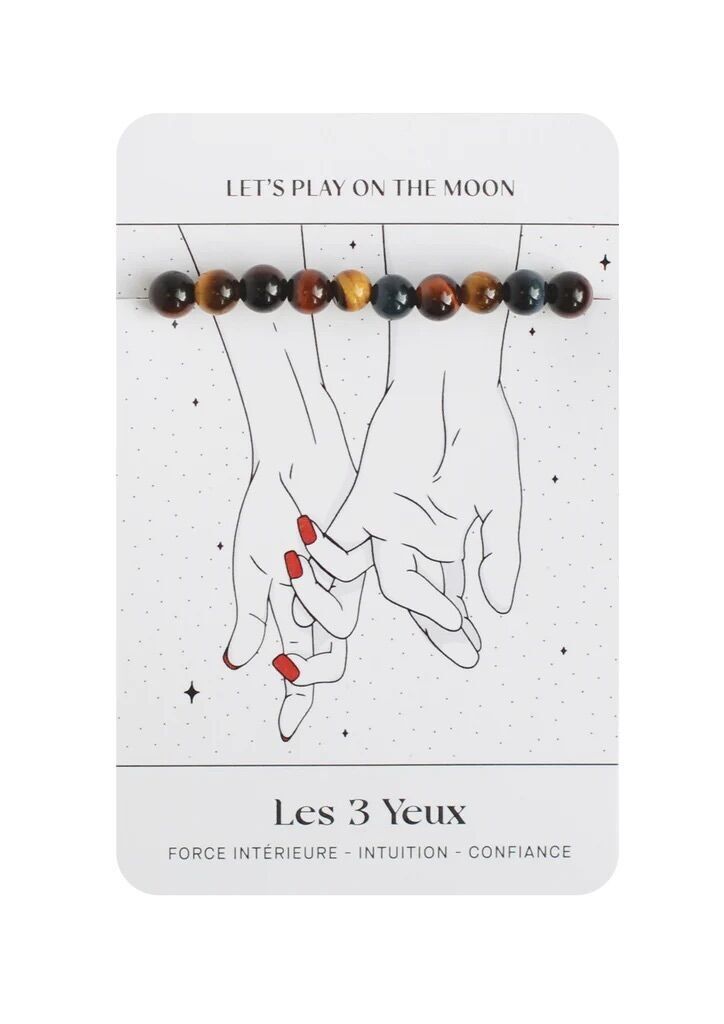 Pulsera 3 Ojos Fuerza del Espíritu – Litoterapia con Piedras Naturales