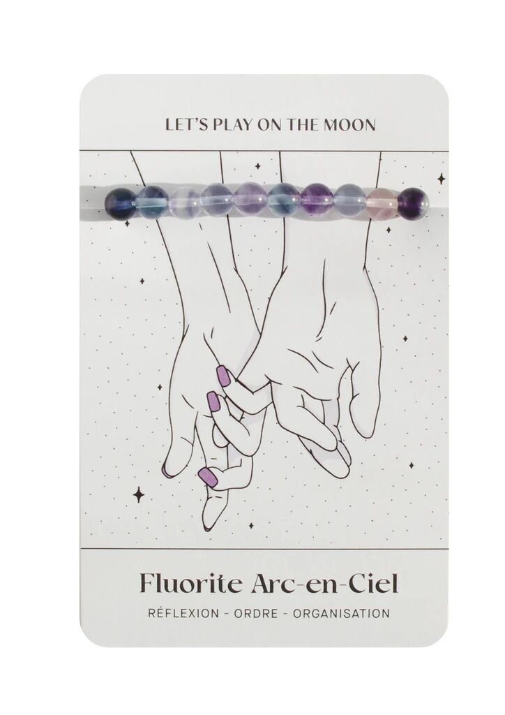 Bracciale in fluorite multicolore Riflessione e processo decisionale - Litoterapia con pietre naturali