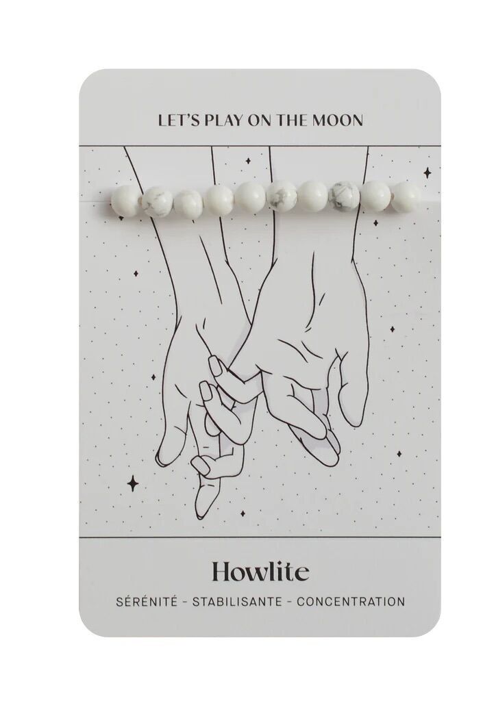 Howlith-Armband „Vernunft und Weisheit“ – Naturstein-Lithotherapie