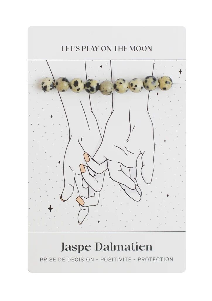 Bracciale Coraggio con diaspro dalmata – Litoterapia con pietre naturali