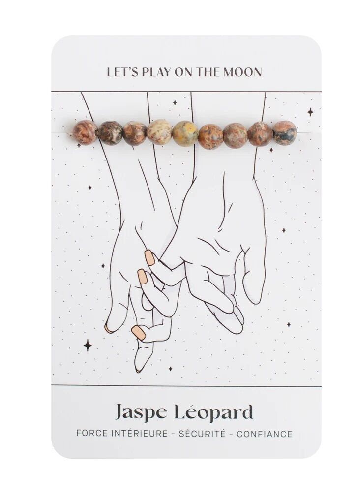 Bracciale in diaspro leopardato Forza interiore – Litoterapia con pietre naturali