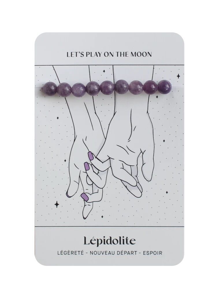 Stressberuhigendes Lepidolit-Armband – Naturstein-Lithotherapie