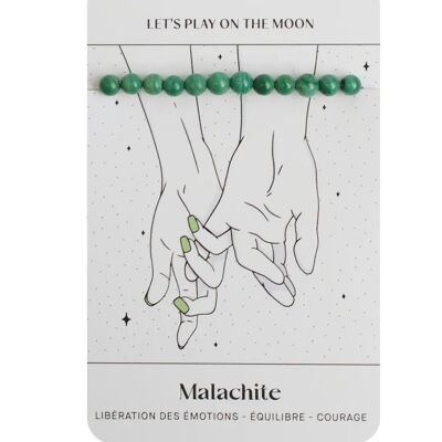 Malachite Bracelet Liberation of emotions – Natural Stone Lithotherapy