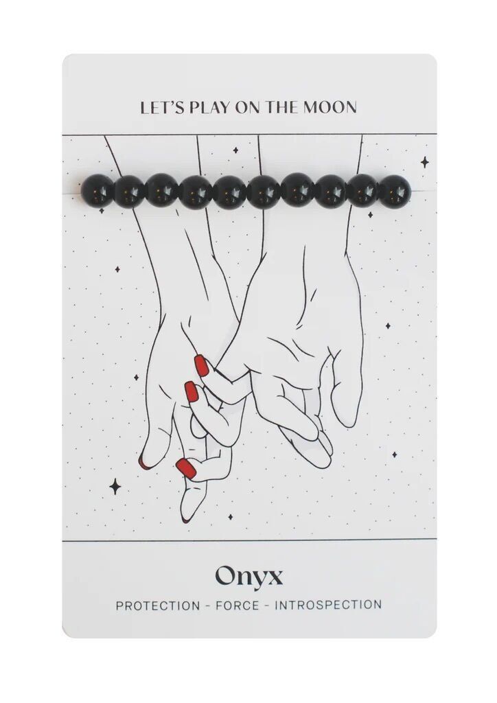 Vertrauen und Schutz des Onyx-Armbands – Naturstein-Lithotherapie