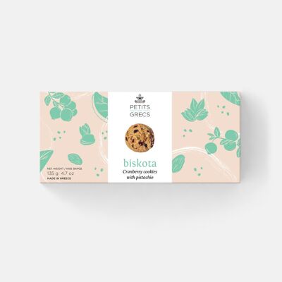 Biskota -  Cranberry cookies with pistachio