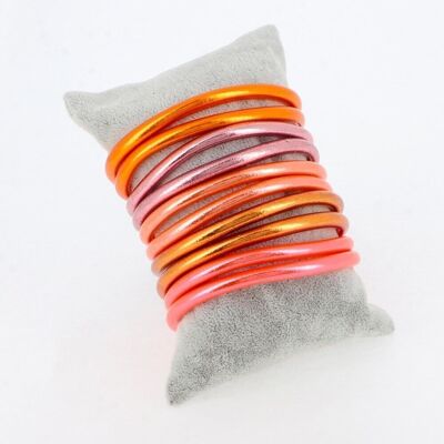 Kit of 10 Buddhist rods with orange mix mantra - Cushion offered