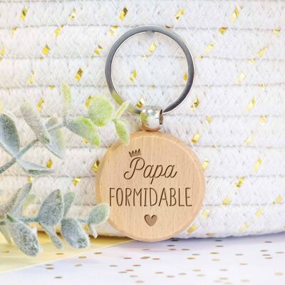 Family wooden keyring - Great Dad