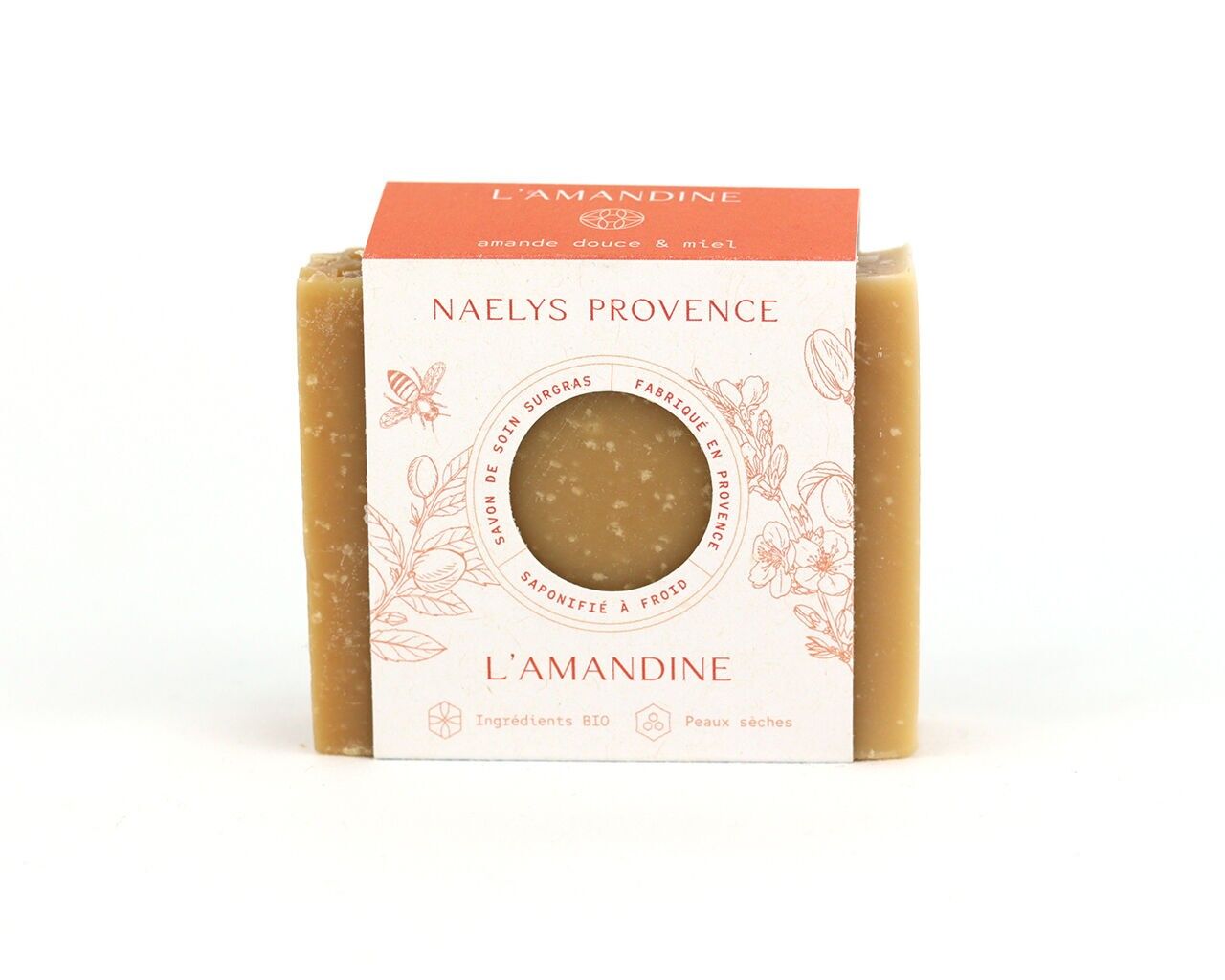 Handgemachte Seife aus süßem Mandel- und Lavendelhonig