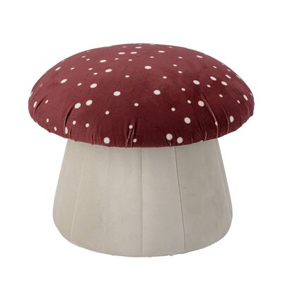 Pouf Lue, rouge, polyester