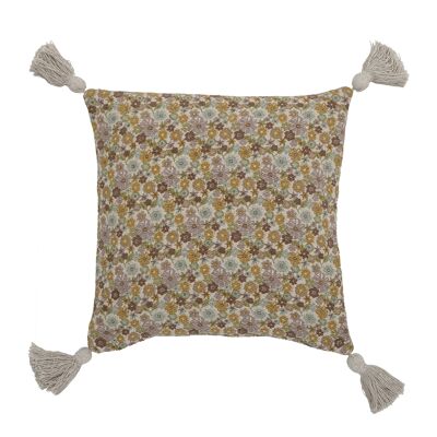 Amilly Cushion, Brown, Recycled Cotton