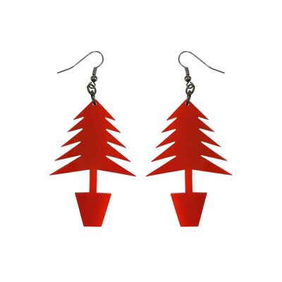 Plexiglass Christmas Tree Earrings