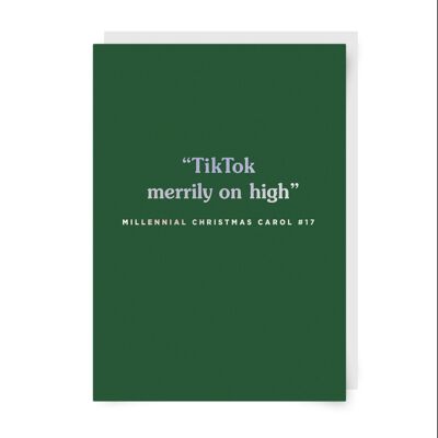 TikTok Merry On High Weihnachtskarte