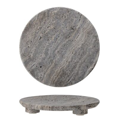 Margaret Tray, Grey, Travertine