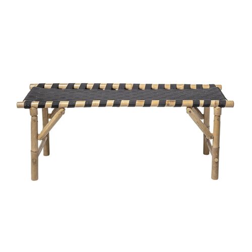 Vida Bench, Black, Bamboo