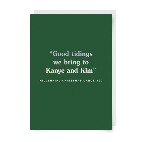 Good Tidings We Bring to Kanye and Kim Christmas Card