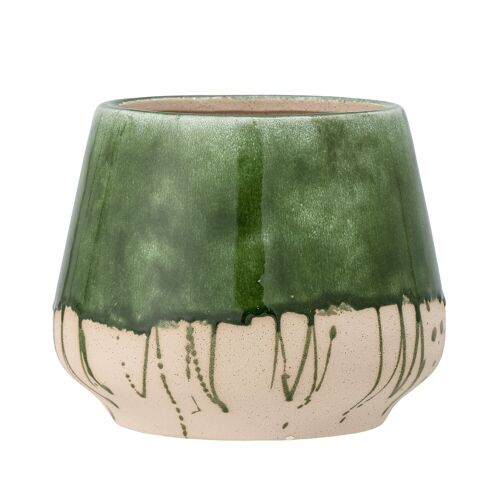 Moez Flowerpot, Green, Stoneware