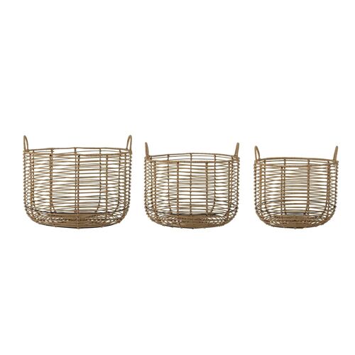 Mekkel Basket, Nature, Polyrattan