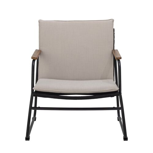 Hampton Lounge Chair, Black, Metal