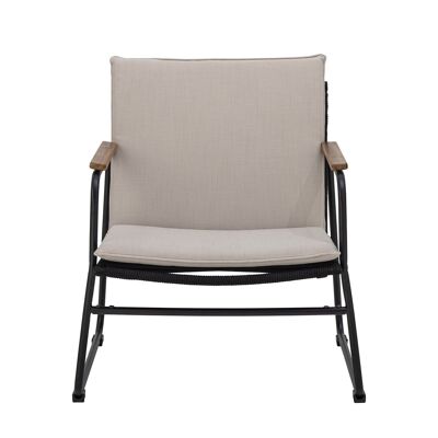 Hampton Lounge Chair, Schwarz, Metall