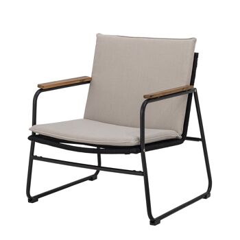 Chaise longue Hampton, noir, métal 2