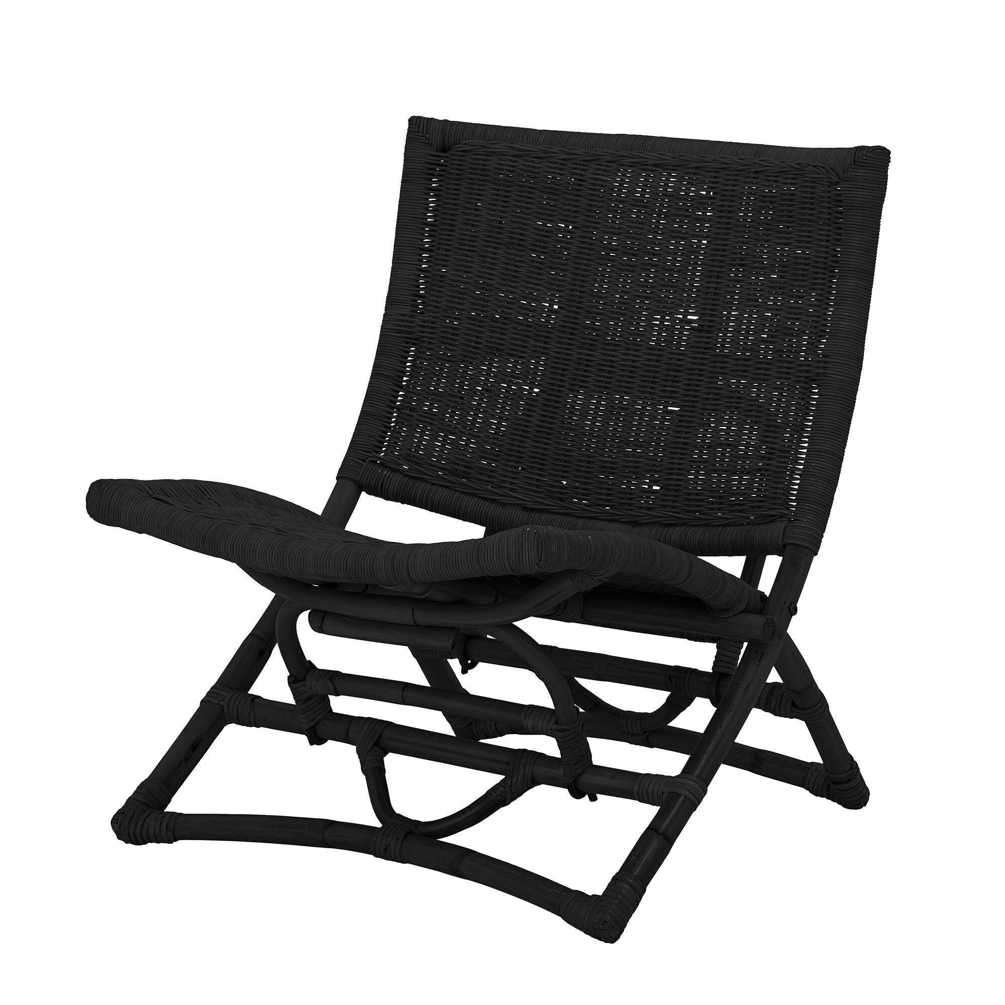 Baz Loungesessel, Schwarz, Rattan