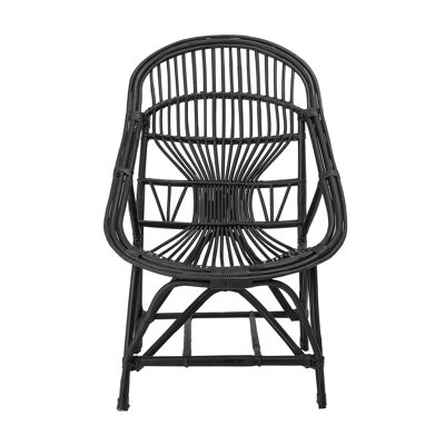 Joline Lounge Chair, Schwarz, Rohrgeflecht