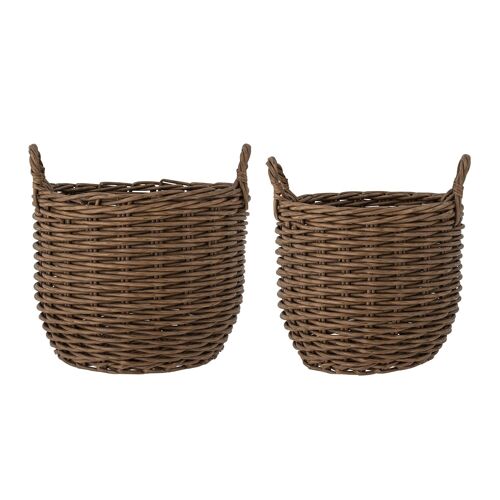 Jayde Basket, Brown, Polyester