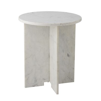 Jasmia Sidetable, White, Marble