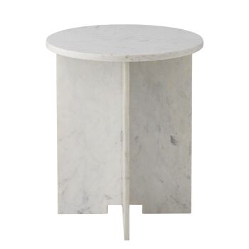 Table d'appoint Jasmia, blanc, marbre 2