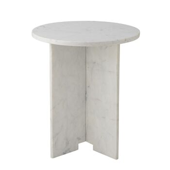 Table d'appoint Jasmia, blanc, marbre 3