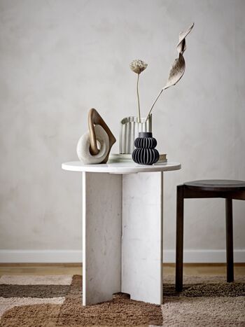 Table d'appoint Jasmia, blanc, marbre 4