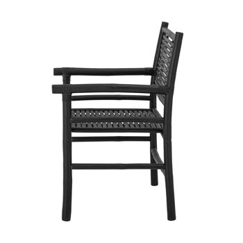Coen Lounge Chair, Noir, Bambou 4