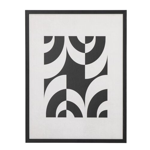 Mono Illustration w/ Frame, Black, Pine