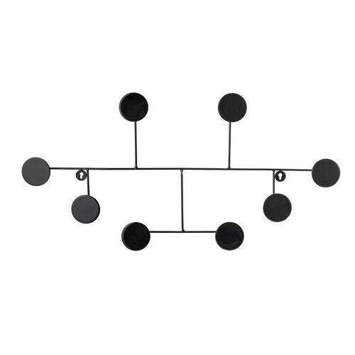 Fia Coat Rack, Black, Metal