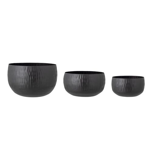 Abisha Flowerpot, Black, Iron