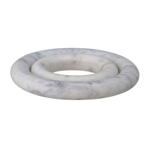 Finola Trivet, White, Marble