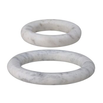 Dessous de plat Finola, blanc, marbre 2