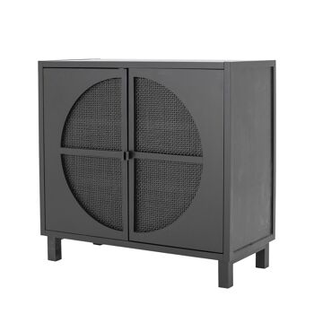 Armoire Trento, Noir, Bois Gmelina 2