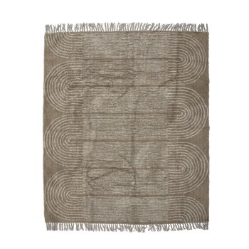 Tapis Zeynep, marron, coton 2