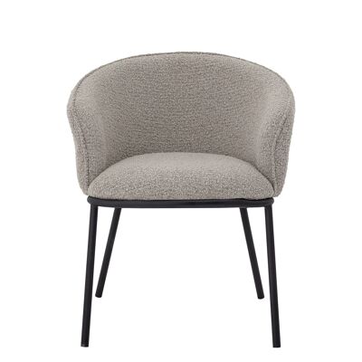 Chaise de salle à manger Cortone, gris, polyester