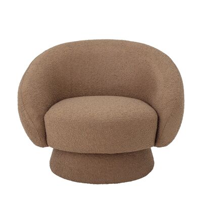 Ted Lounge Chair, Brown, Polyester