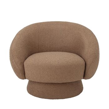 Chaise longue Ted, marron, polyester 1