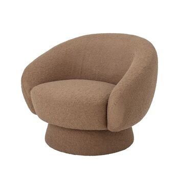 Chaise longue Ted, marron, polyester 2
