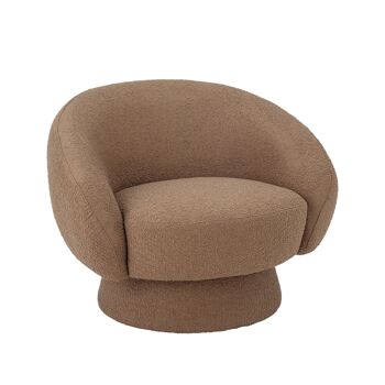 Chaise longue Ted, marron, polyester 3