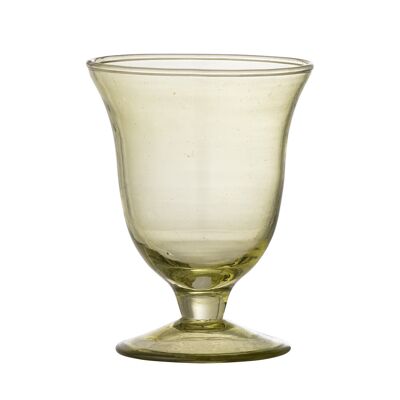 Florentine Wine Glass, Green, Recycled Glass