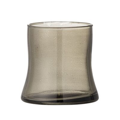Florentiner Trinkglas, grau, recyceltes Glas